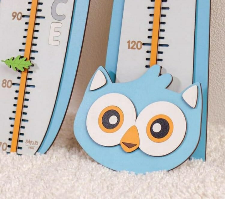 Owl-shaped stadiometer for 3 mm plywood - Dezin