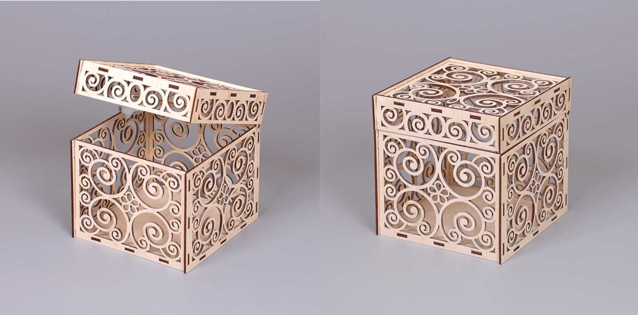 Patterned box , monogram Layouts - Dezin