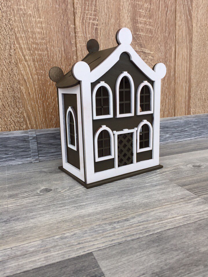 Piggy bank house drawing, cdr format - Dezin