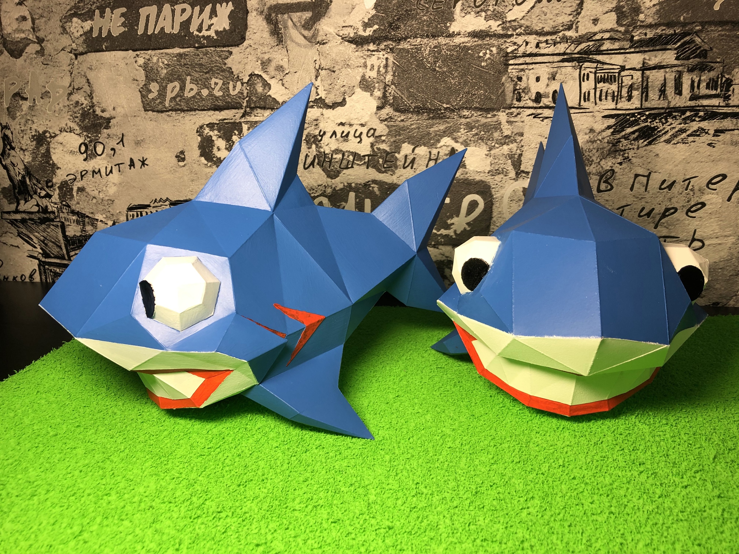 Smiley Shark 3d Papercraft Template - Dezin