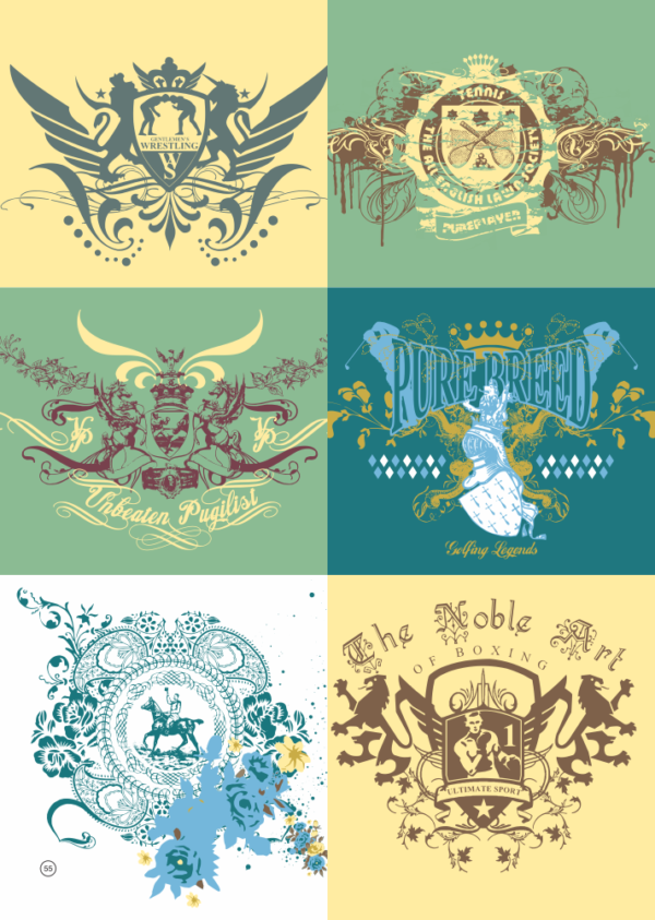 Set Of Tee Shirt Print Designs Free Vector - Dezin.info