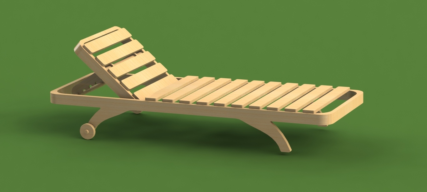 Wooden Deck Chair for Pool - Dezin