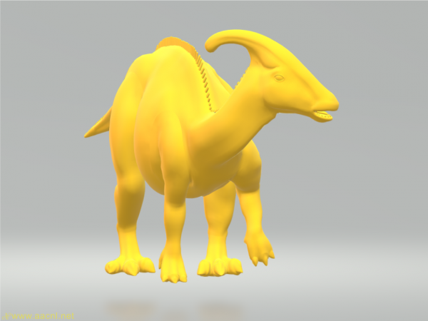 3d animal Parasaurolophus free stl obj cnc & 3dprint