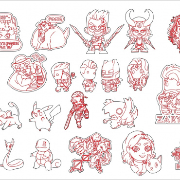 A selection of geek badge layouts - Dezin