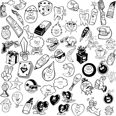 A selection of magnets Cartoons Layout - Dezin