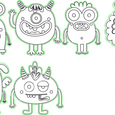 Aliens 2 Badges Layout - Dezin