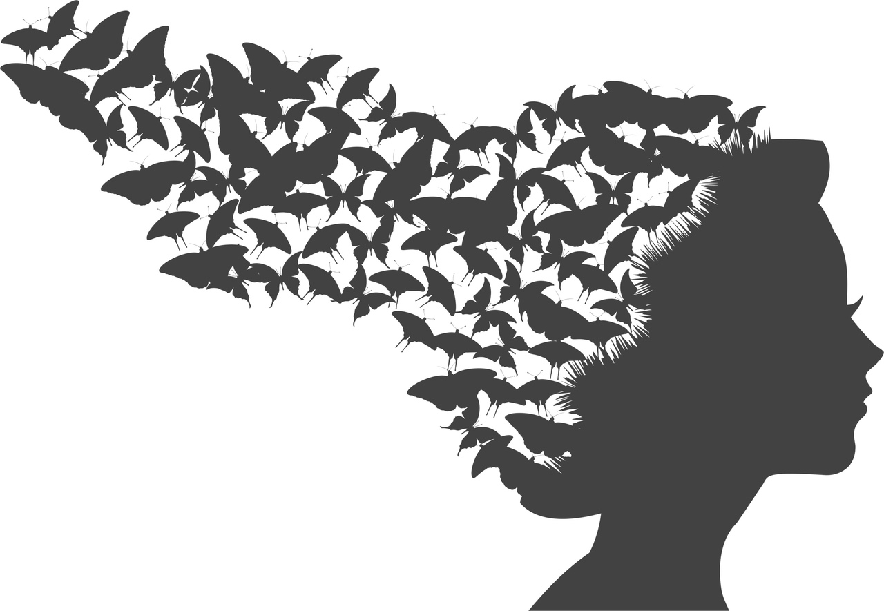 Butterfly Lady Vector File Free - Dezin