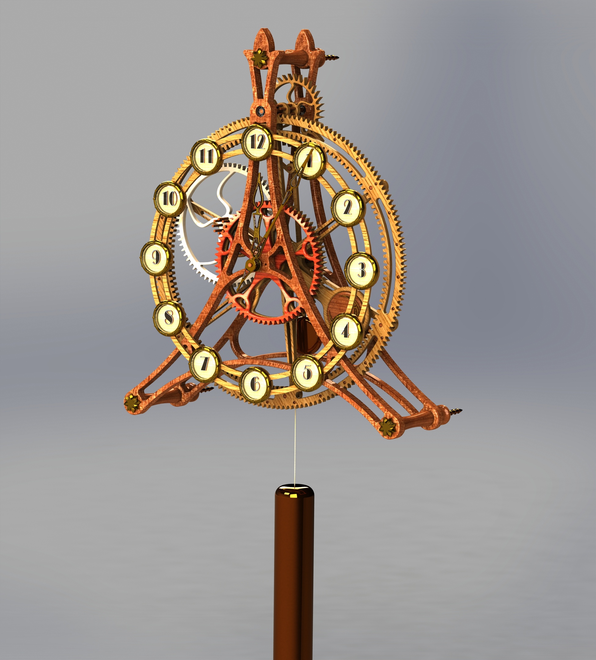 Epicyclic clock with a William Strutt gearbox - Dezin