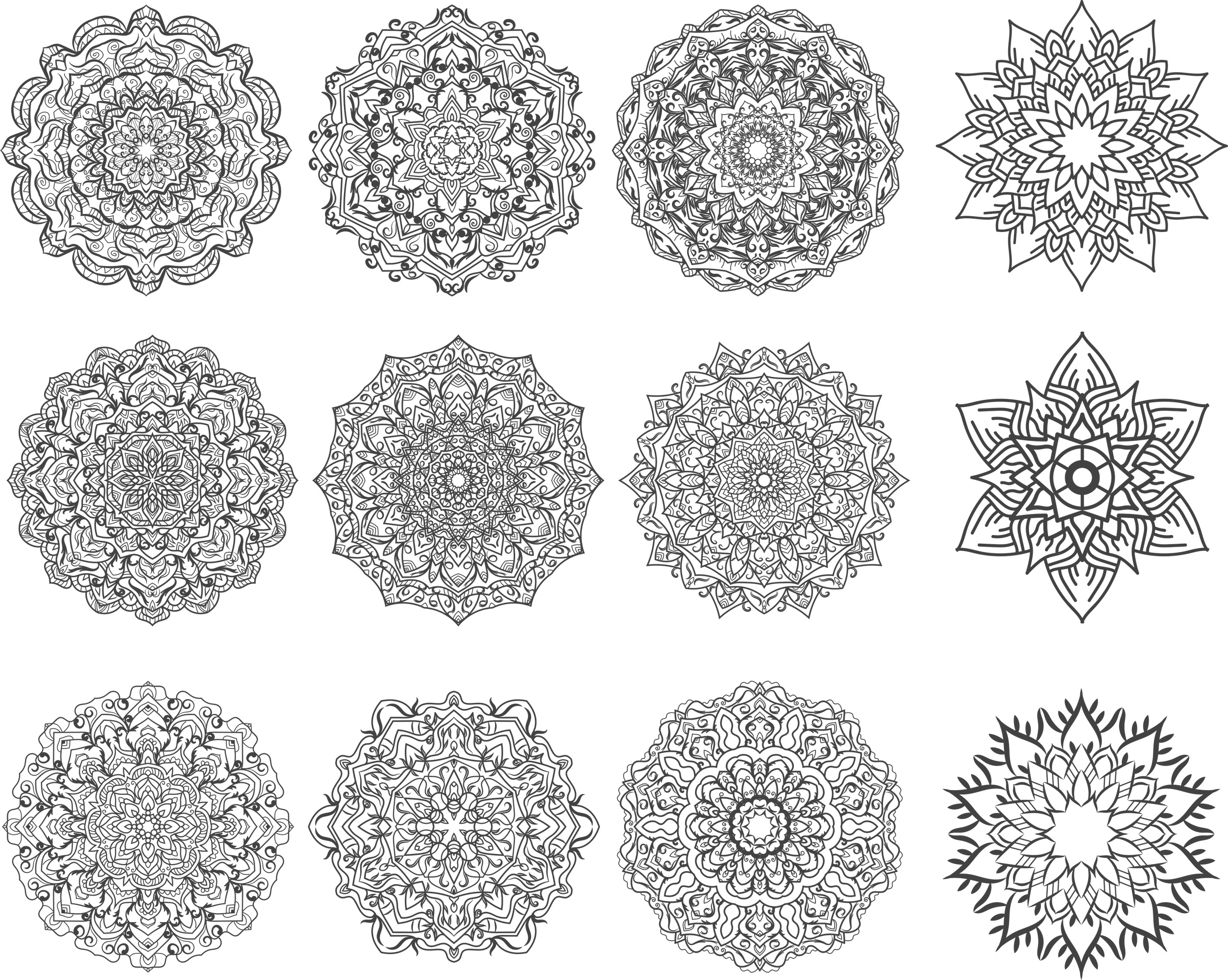 Floral Mandala Ornament CDR EPS SVG - Dezin