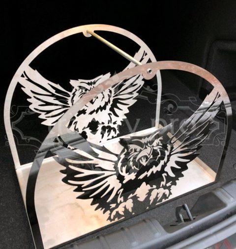 Flying Owl Metal Firewood Rack Holder - Dezin