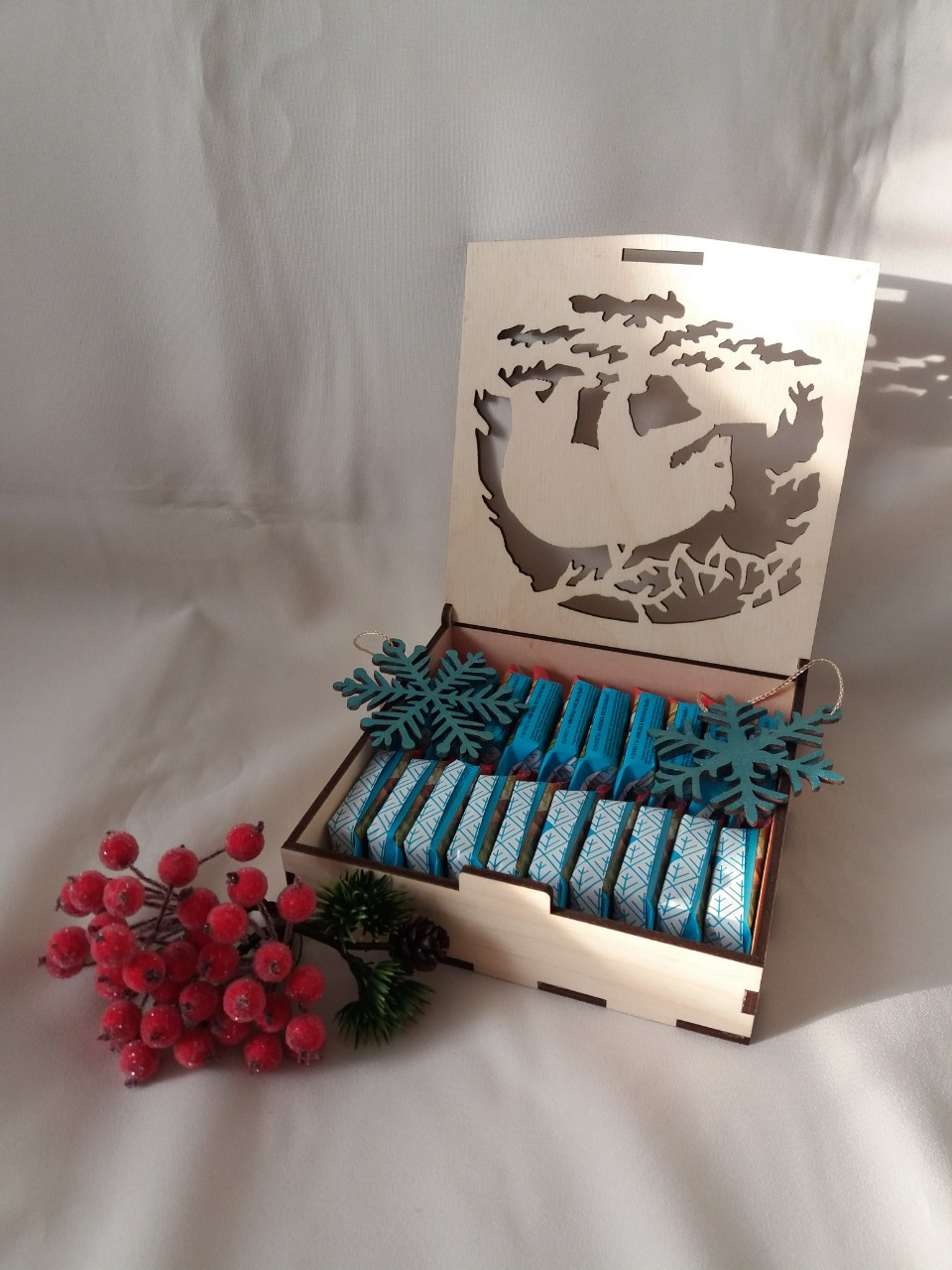 Folding Lid Candy Box Plywood 4mm Free CDR Vectors Art - Dezin
