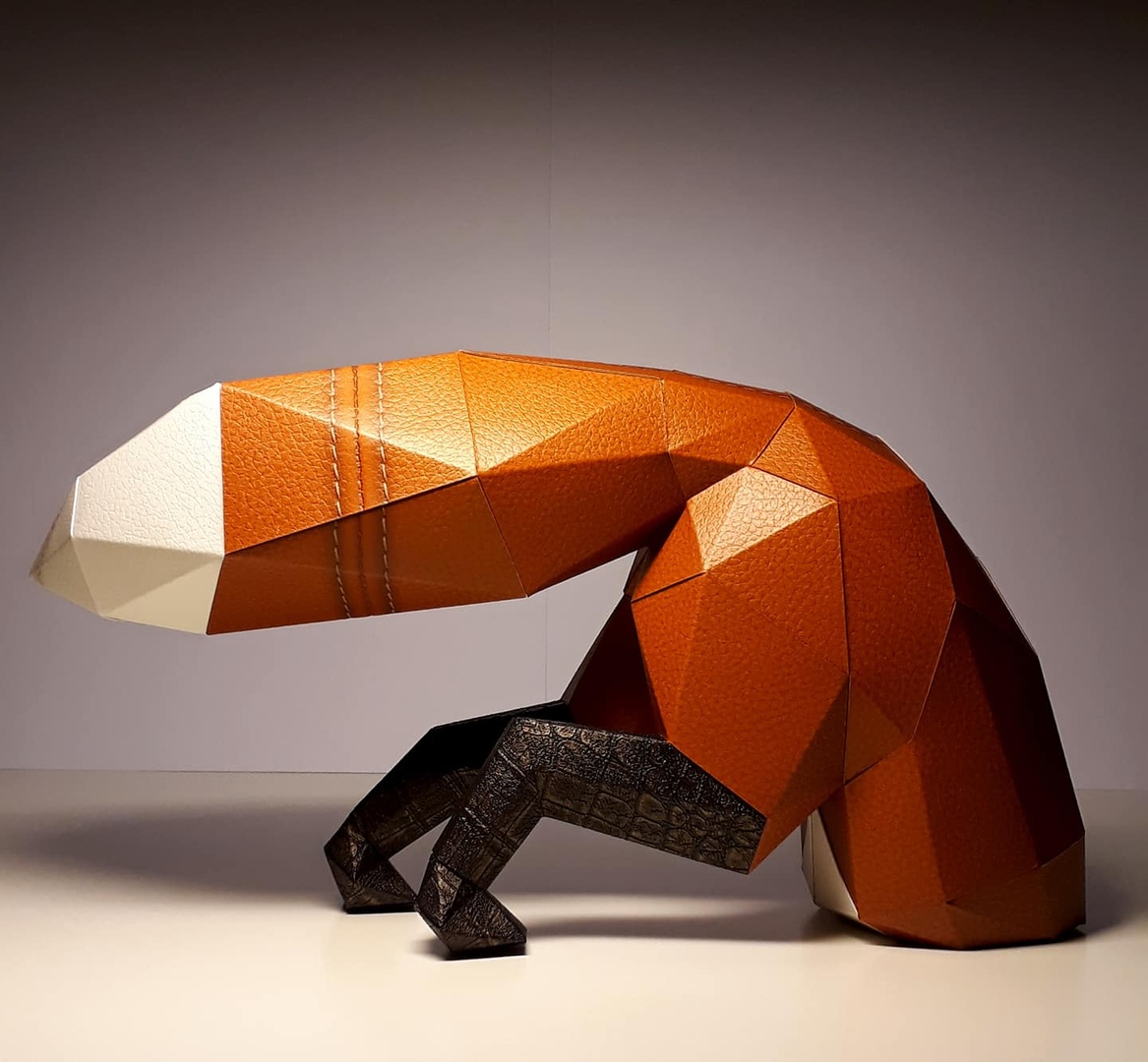 Fox in Hole 3d Papercraft - Dezin