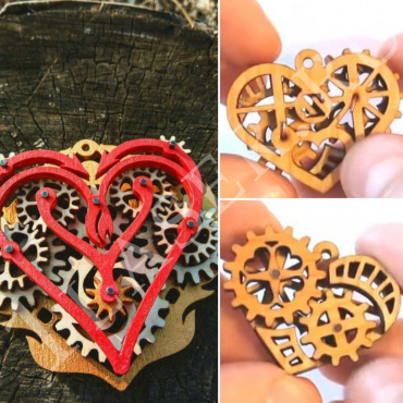 Keychain Mechanism Heart Layout - Dezin