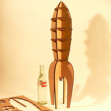 LARGE Cardboard Rocketship - Dezin