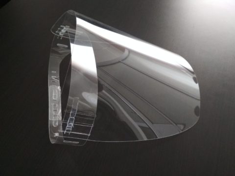 Laser Cut Coronavirus Protective Face Shield PET Sheet 0.5mm Free Vector - Dezin