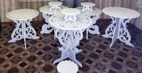 Laser Cut Decorative Furniture Table Set Free Vector - Dezin