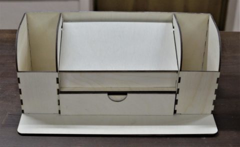 Laser Cut Desk Organizer With Drawer Free Vector - Dezin
