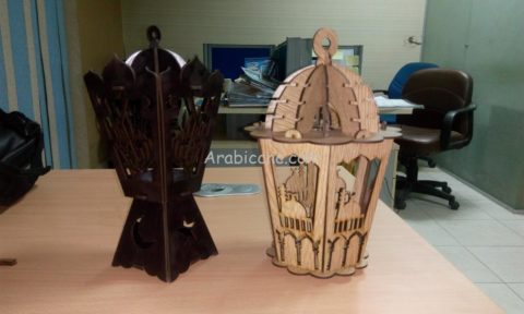 Laser Cut Islamic Wooden Ramadan Lantern DXF File - Dezin