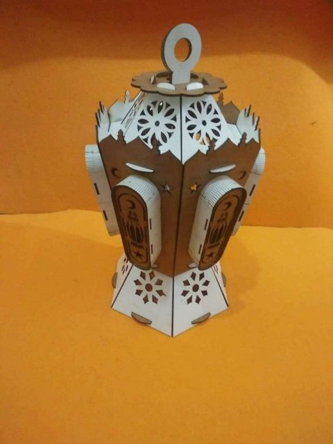 Laser Cut Islamic Wooden Ramadan Lantern Free Vector - Dezin