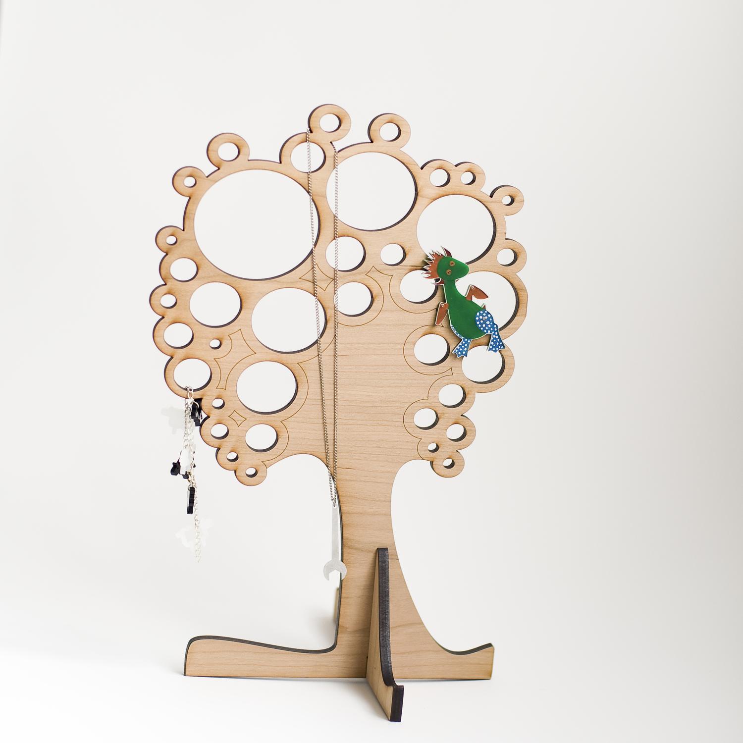 Laser Cut Jewellery Tree 7mm Template Free Vector - Dezin
