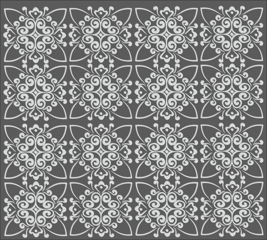 Laser Cut Repeating Geometric Decorative Pattern Free CDR Vectors Art - Dezin