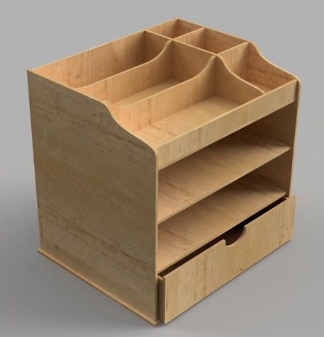 Laser Cut Wood Drawer Storage Organizer - Dezin
