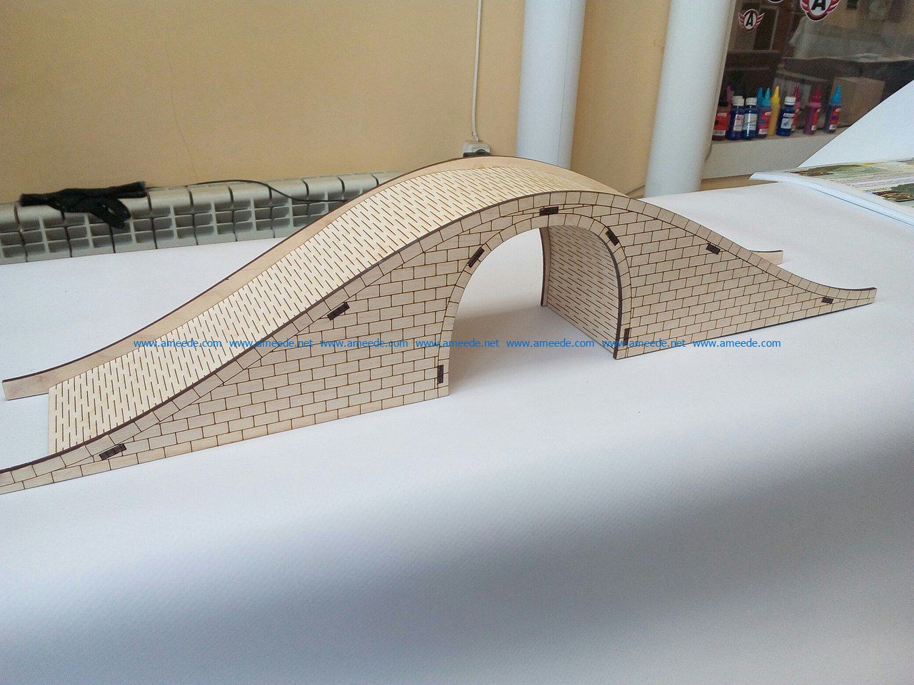 Lasercut Bridge Layout Vector File Free - Dezin