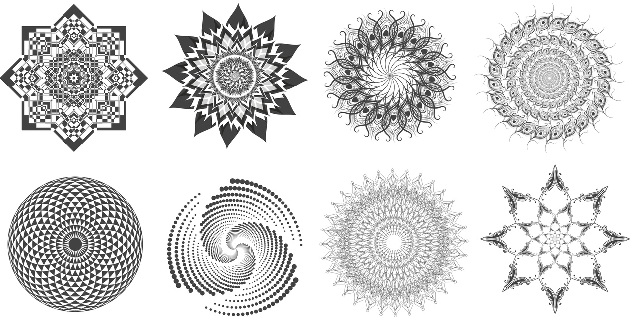 Mandala Art Set Layout Vector File Free - Dezin