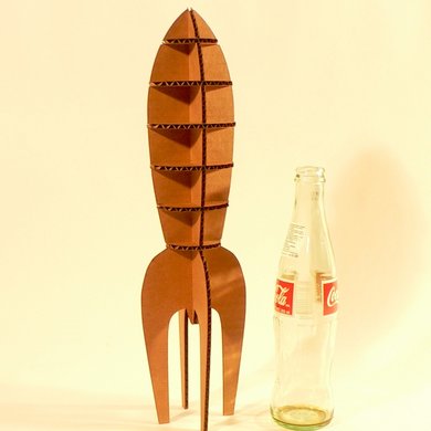 Medium Cardboard Rocketship - Dezin