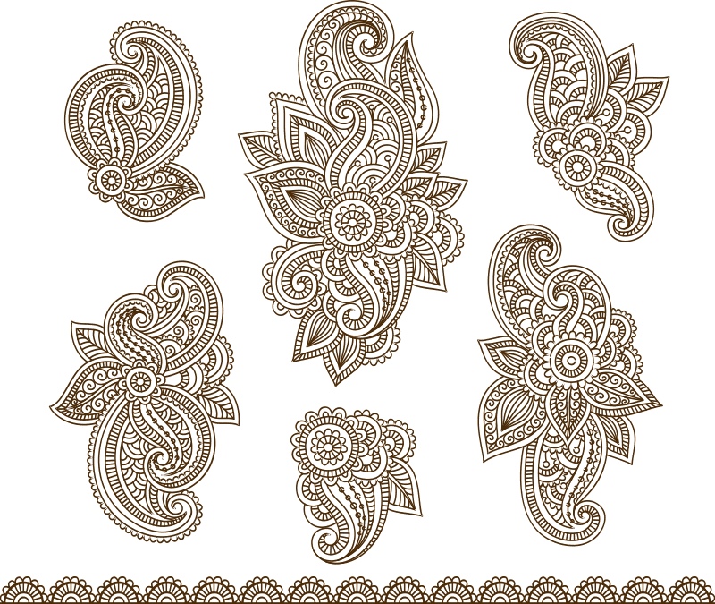 Textile Wooden Printing Block Stamp Fabric Design Set of 12 Different Design  dye Heena Print Mehndi Design 1 x 1.5 inches Printing Stamp : Amazon.in:  Home & Kitchen