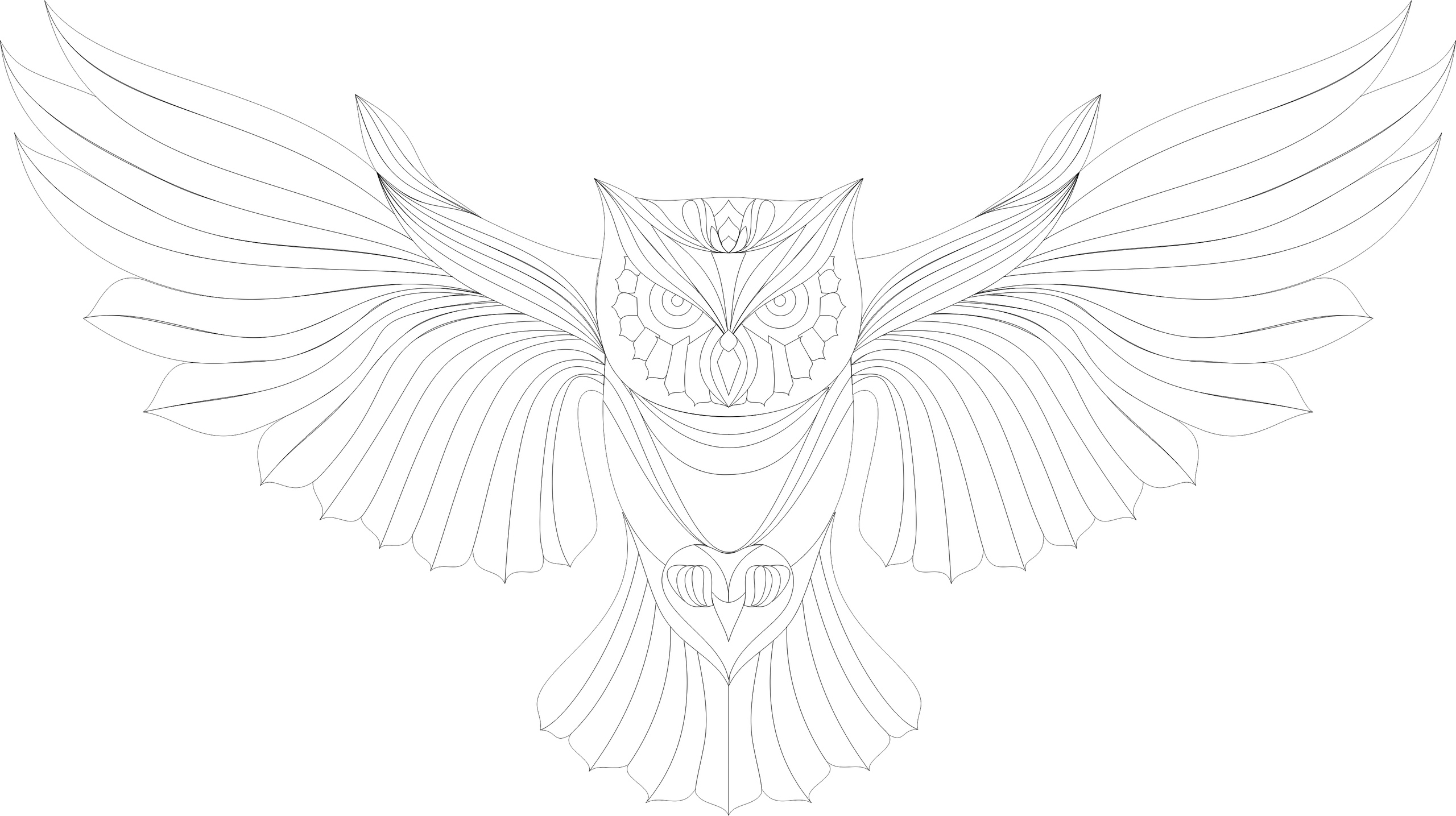 Owl Ornament SVG CDR EPS - Dezin
