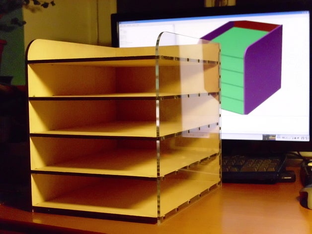 Parametric desktop file rack - Dezin