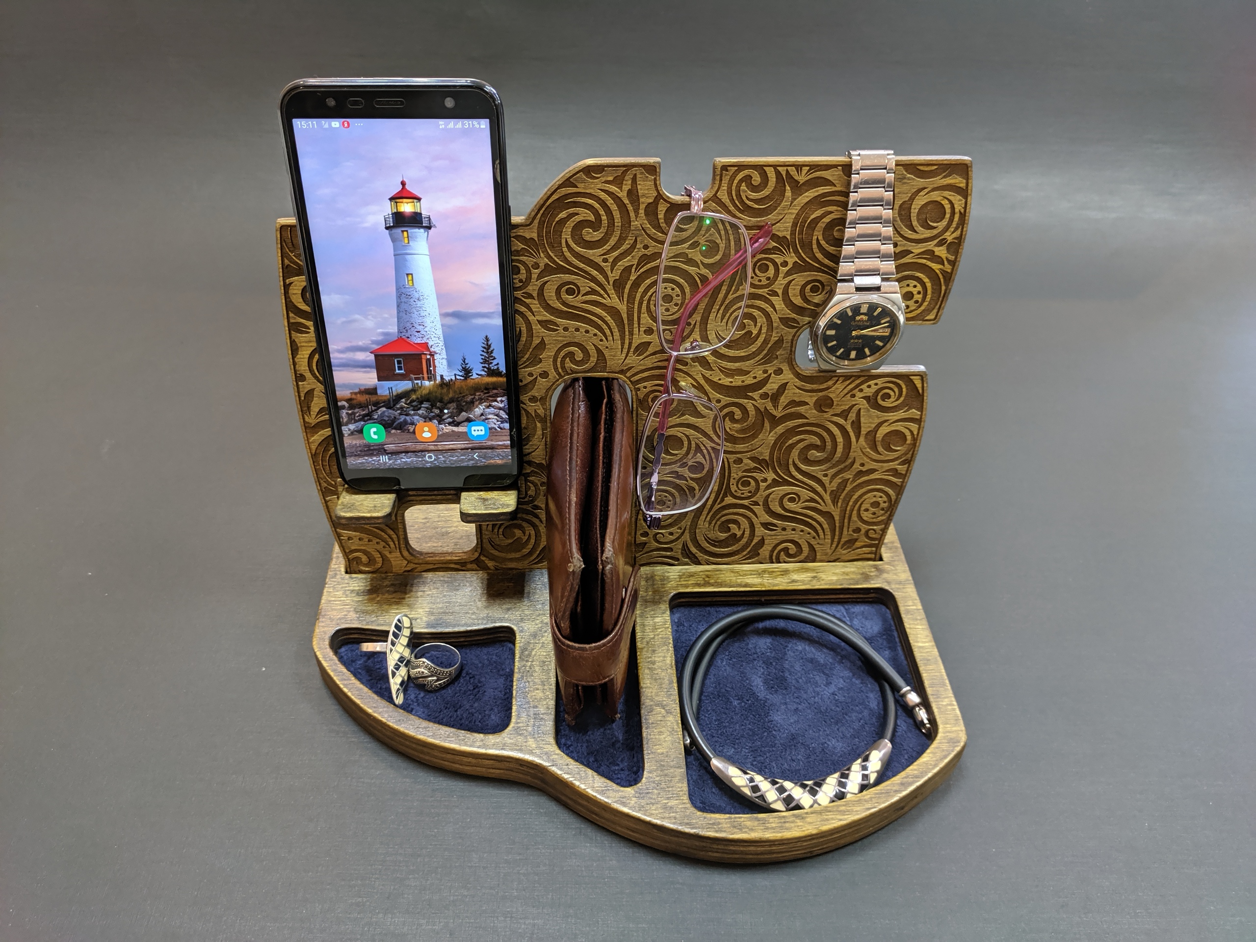 Phone stand organizer 6mm Layout - Dezin