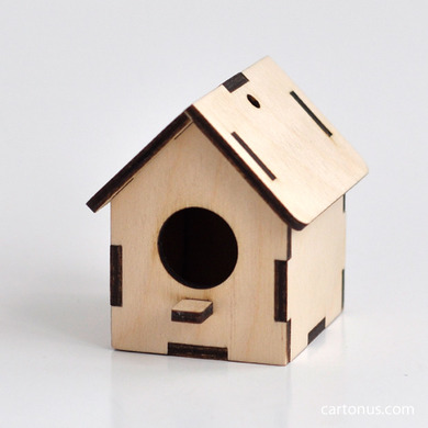 Small wooden birdhouse Layout - Dezin