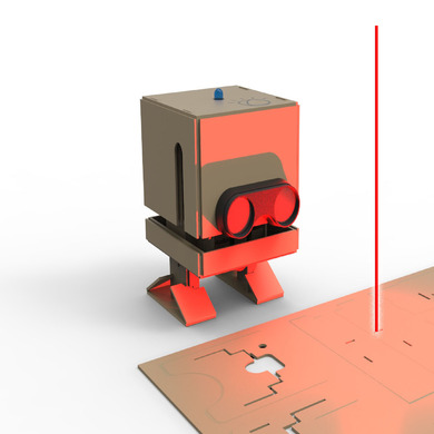 Tjbot Lasercut Lines V2 Ponoko P3 Size - Dezin