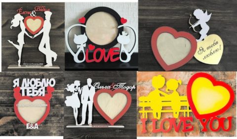 Valentine February 14 Laser Cut CNC Frames - Dezin