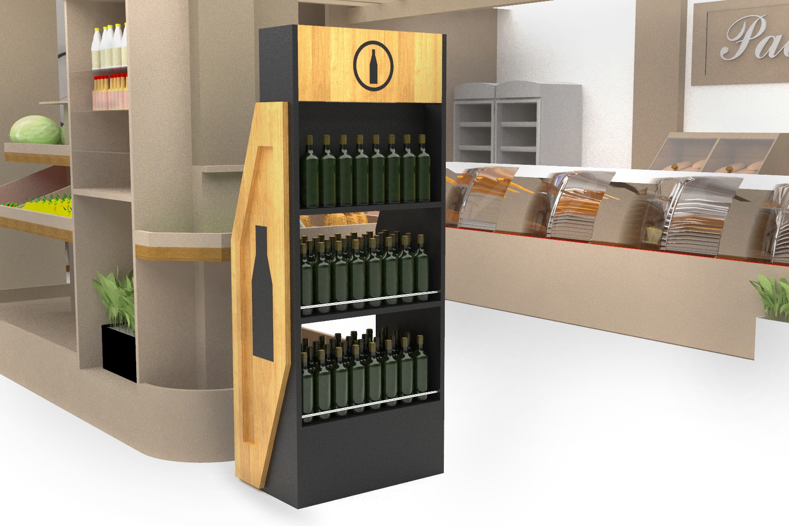 Wine bottle Step Drawing - Dezin