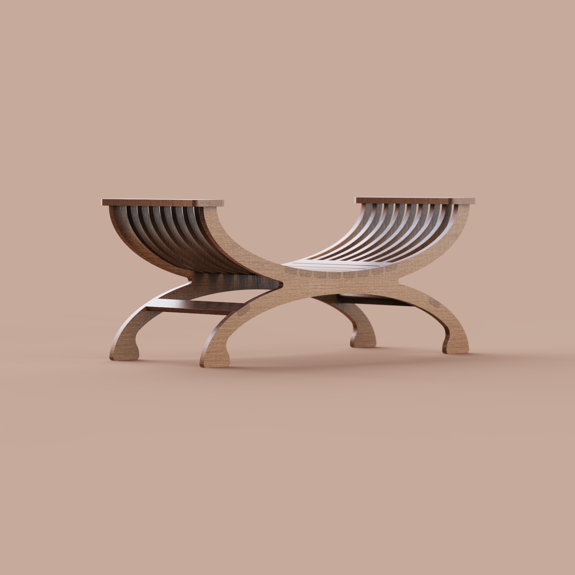 Wooden chair made of plywood iges Format - Dezin