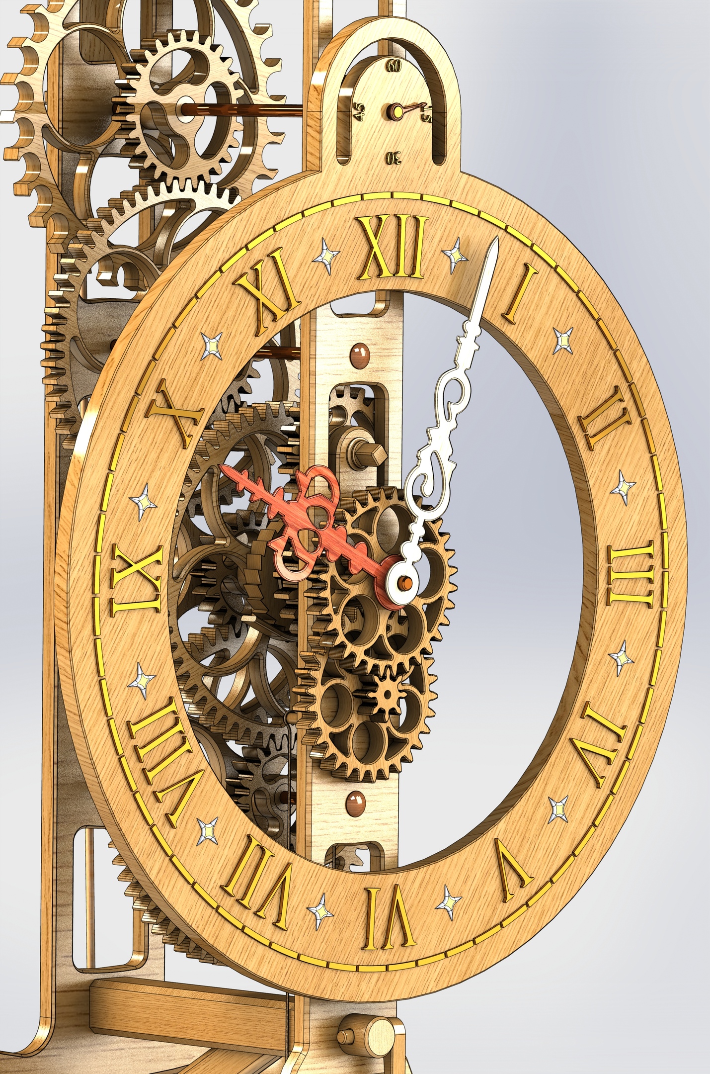 Wooden clock 2 dxf Drawing - Dezin