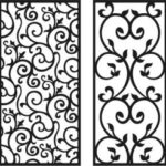 Cnc Laser Cut Spiral Vines Pattern Free CDR Vectors Art - Dezin