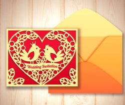 Cnc Laser Cut Template And Envelope With The Flat Design Free CDR Vectors Art - Dezin