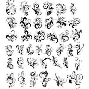 Seamless floral swirl pattern Free Vector - Dezin.info