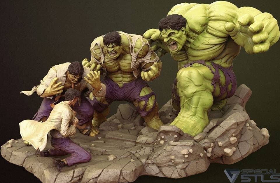 Download Hulk Diorama 3d Print Files Stl - Free DXF SVG Vector Files