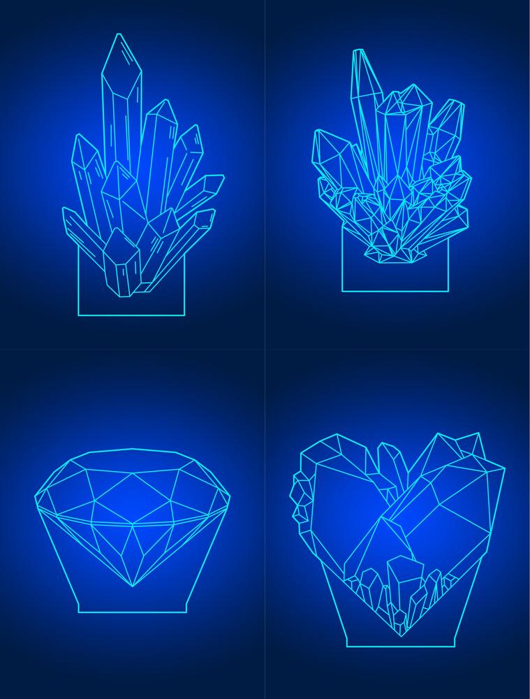 Laser Cut Diamond 3D Acrylic Lamps Template Free Vector - Dezin