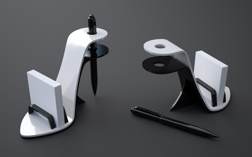 Laser Cut High Heel Shoe Business Card Pen Holder Girly Desk Accessories Free Vector - Dezin