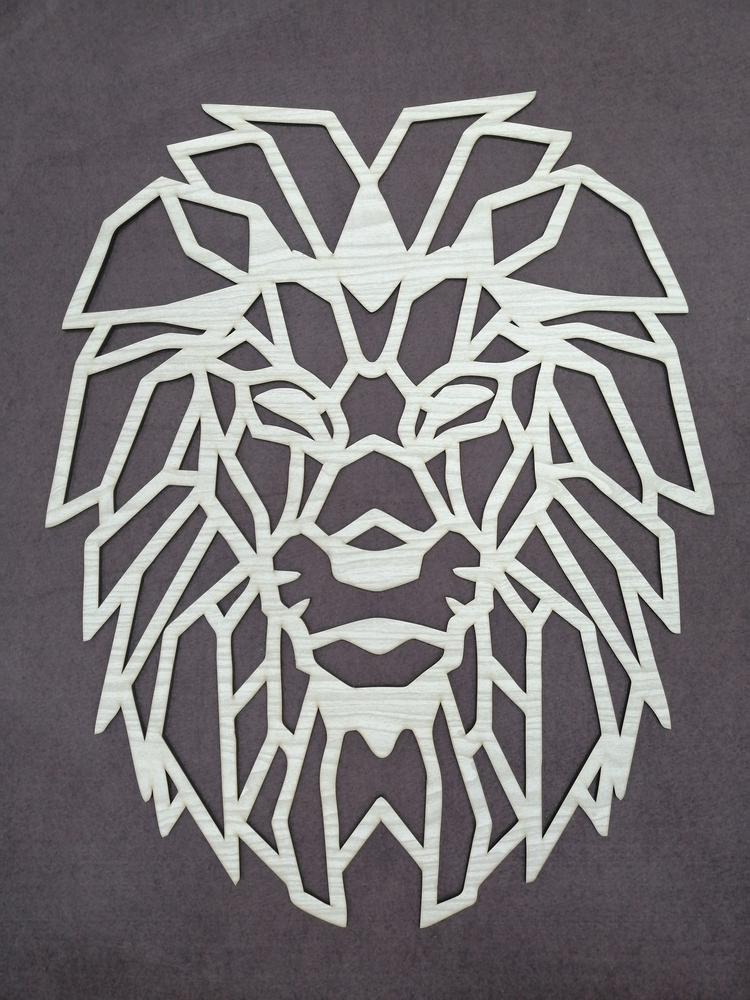 Laser Cut Lion Polygon Art Wall Decor Wall Art Decor 3d Sculpture Free DXF File - Dezin