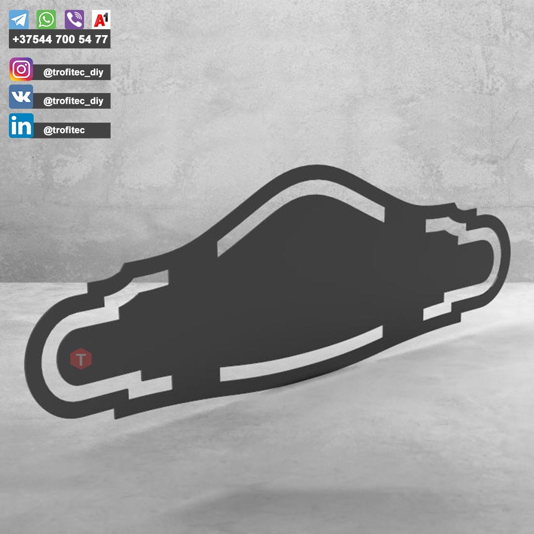 Number plate. House number plate. House number sign. Cutting drawings - Dezin