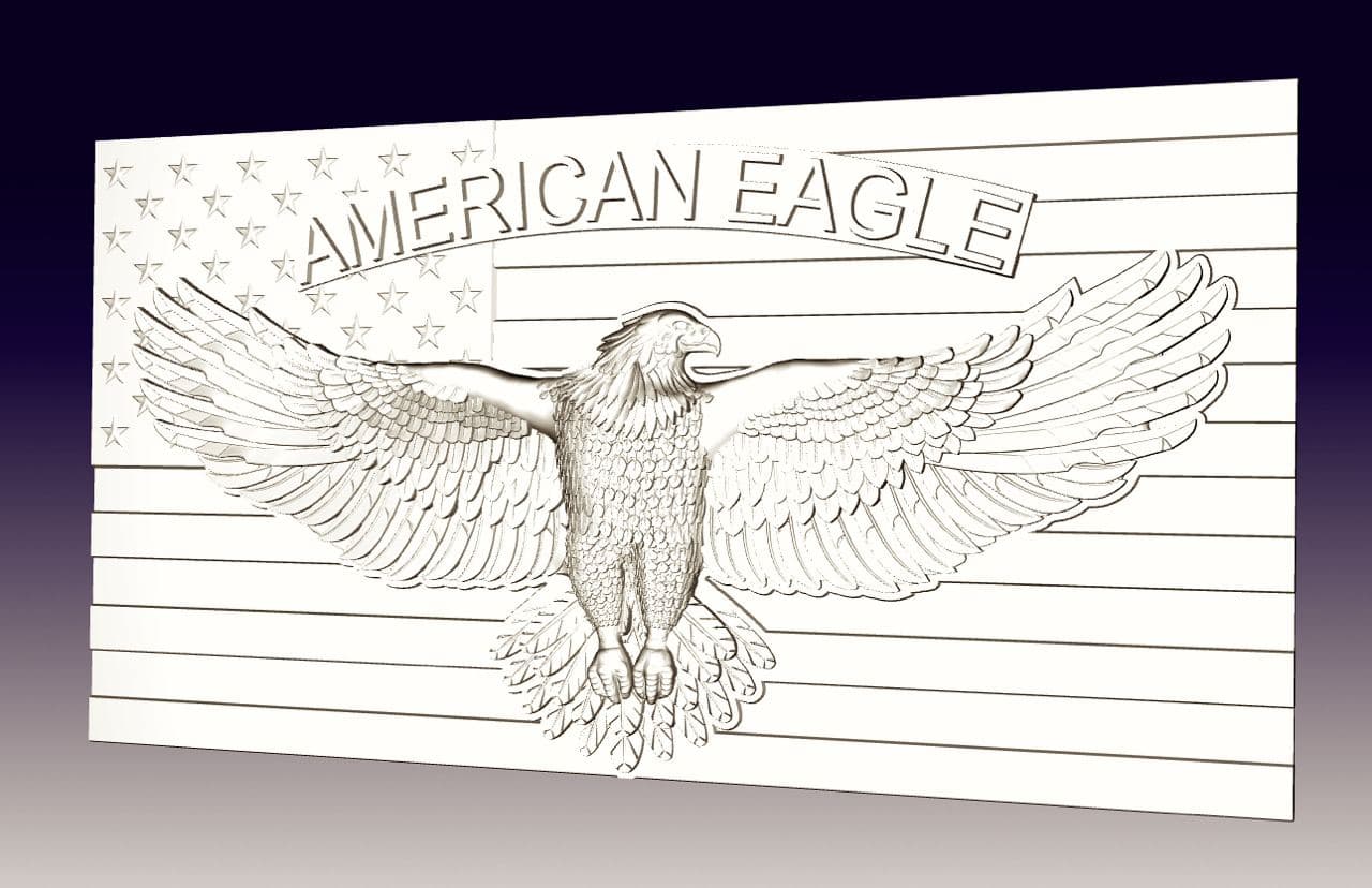 Download AMERICAN EAGLE 3d Print Files STL - Free DXF SVG Vector Files