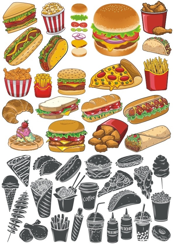 Fastfood Set Vector CDR File - Dezin