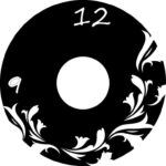 Flowers Vinyl Record Wall Art Clock - Dezin